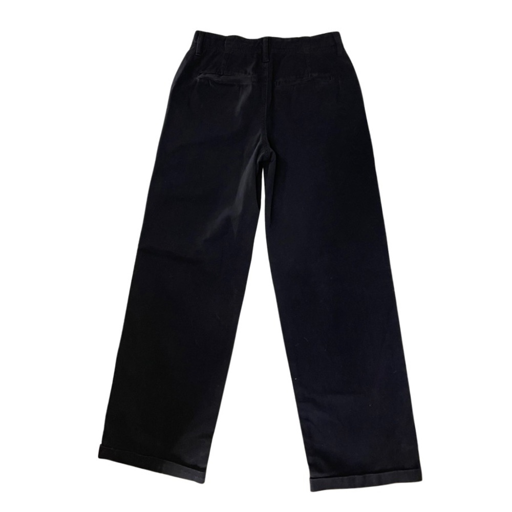 FREE PEOPLE — THE RELAXED BOYFRIEND CHINO PANTS, BLACK, SIZE US 25 - Picture 5 of 12